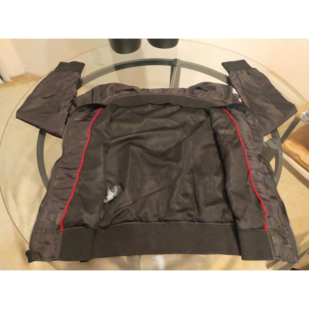 Guess Black Bomber Zippered Jacket Size Small